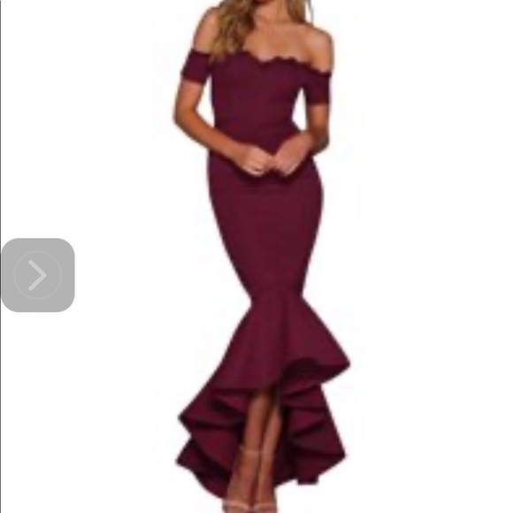 Lace trim on or off shoulder mermaid - Picture 5 of 8